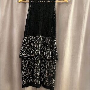 Stylestalker Black Lace Overlay Dress
